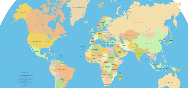 無料の世界地図素材