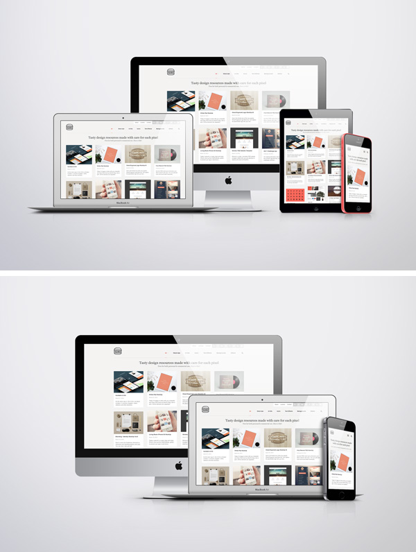 Apple Responsive Screen MockUps
