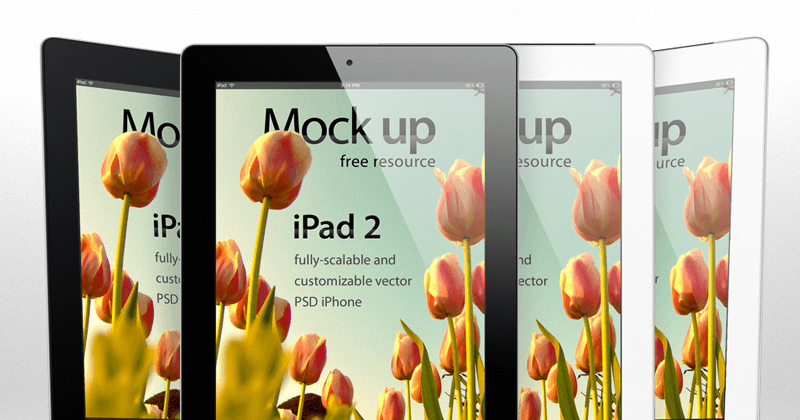 iPad 2 Psd Vector Mockup Template